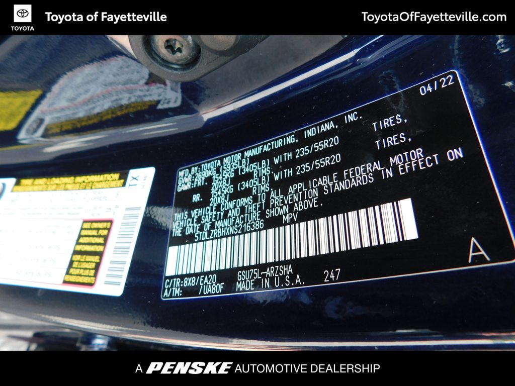 2022 Toyota Highlander XSE 12
