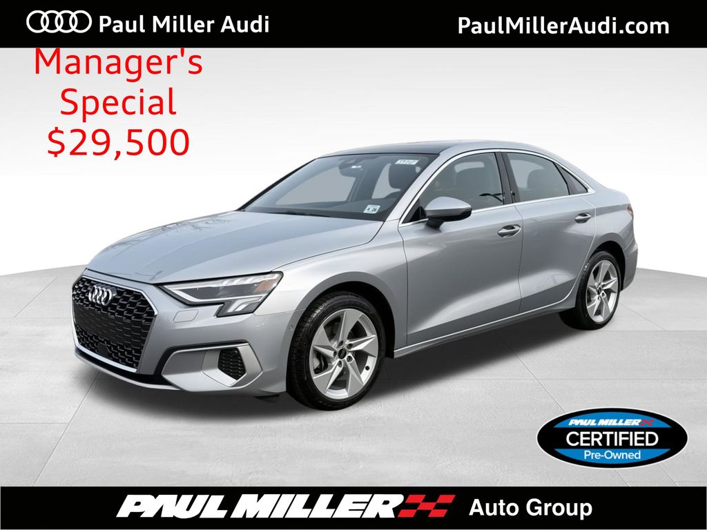 Silver Metallic 2023 Audi A3 40 TFSI Premium Plus FWD Sedan Front-Wheel Drive 7-Speed Automatic