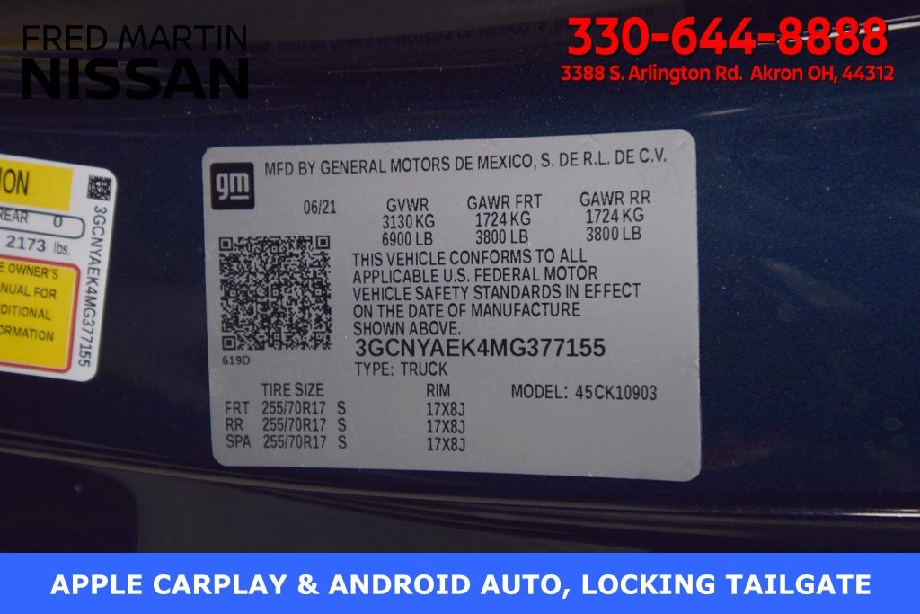 used 2021 Chevrolet Silverado 1500 car, priced at $26,131