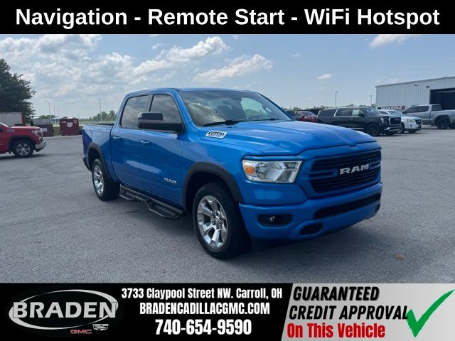 Hydro Blue Pearlcoat 2021 RAM 1500 Pickup Truck Four-Wheel Drive 8-Speed Automatic