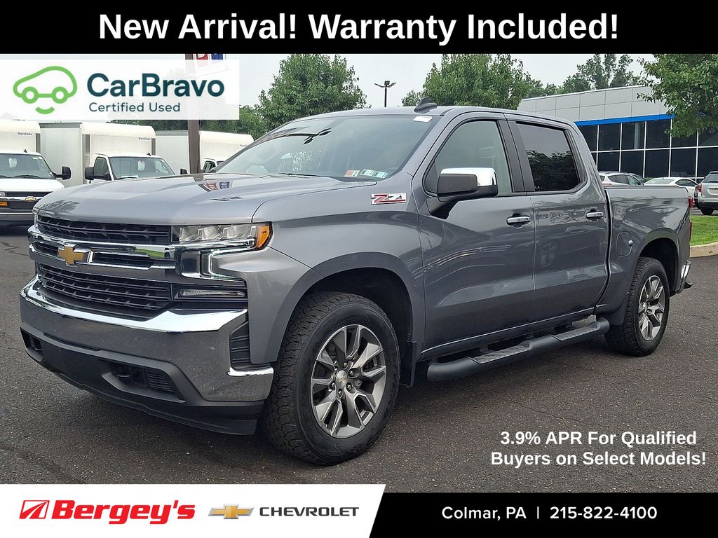Gray (Satin Steel Metallic) 2022 Chevrolet Silverado 1500 Pickup Truck Four-Wheel Drive 8-Speed Automatic
