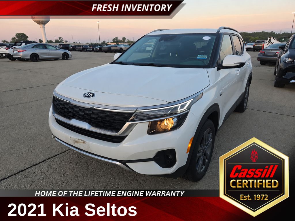 Snow White Pearl 2021 Kia Seltos SUV / Crossover All-Wheel Drive Continuously Variable Transmission