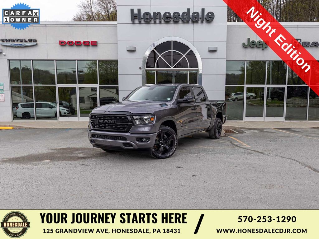 Gray (Granite Crystal Metallic Clearcoat) 2023 RAM 1500 Pickup Truck Four-Wheel Drive 8-Speed Automatic