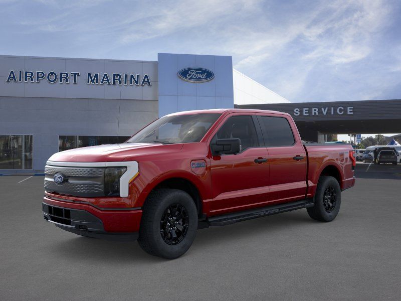Red Metallic 2025 Ford F-150 Lightning XLT SuperCrew AWD Pickup Truck All-Wheel Drive Automatic
