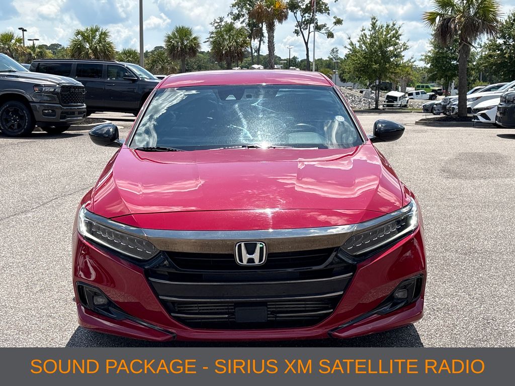 Red 2022 Honda Accord Sedan Front-Wheel Drive Continuously Variable Transmission