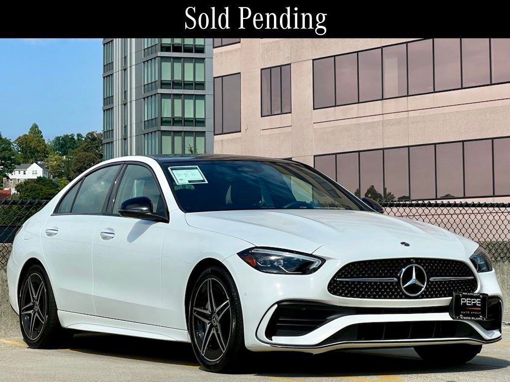 Polar White 2023 Mercedes-Benz C-Class Sedan All-Wheel Drive 9-Speed Automatic