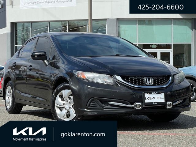 Crystal Black Pearl 2015 Honda Civic LX Sedan Front-Wheel Drive Continuously Variable Transmission