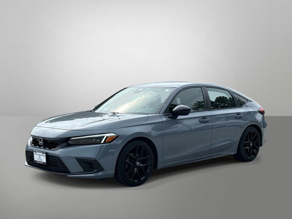Gray 2023 Honda Civic Hatchback Hatchback Front-Wheel Drive Continuously Variable Transmission