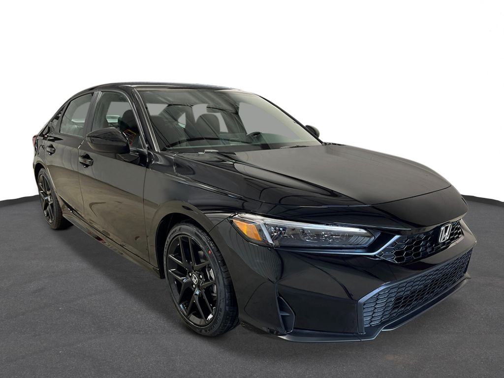 Crystal Black Pearl 2026 Honda Civic Sport FWD Sedan Front-Wheel Drive Continuously Variable Transmission