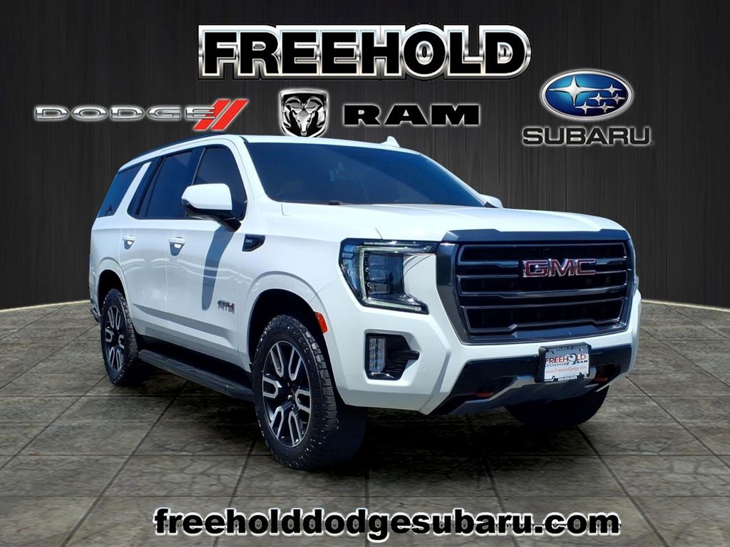 Summit White 2023 GMC Yukon AT4 4WD SUV / Crossover Four-Wheel Drive