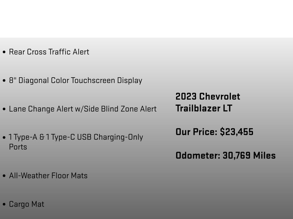 2023 Chevrolet TrailBlazer LT Gray at Subaru and VW of Moon Township