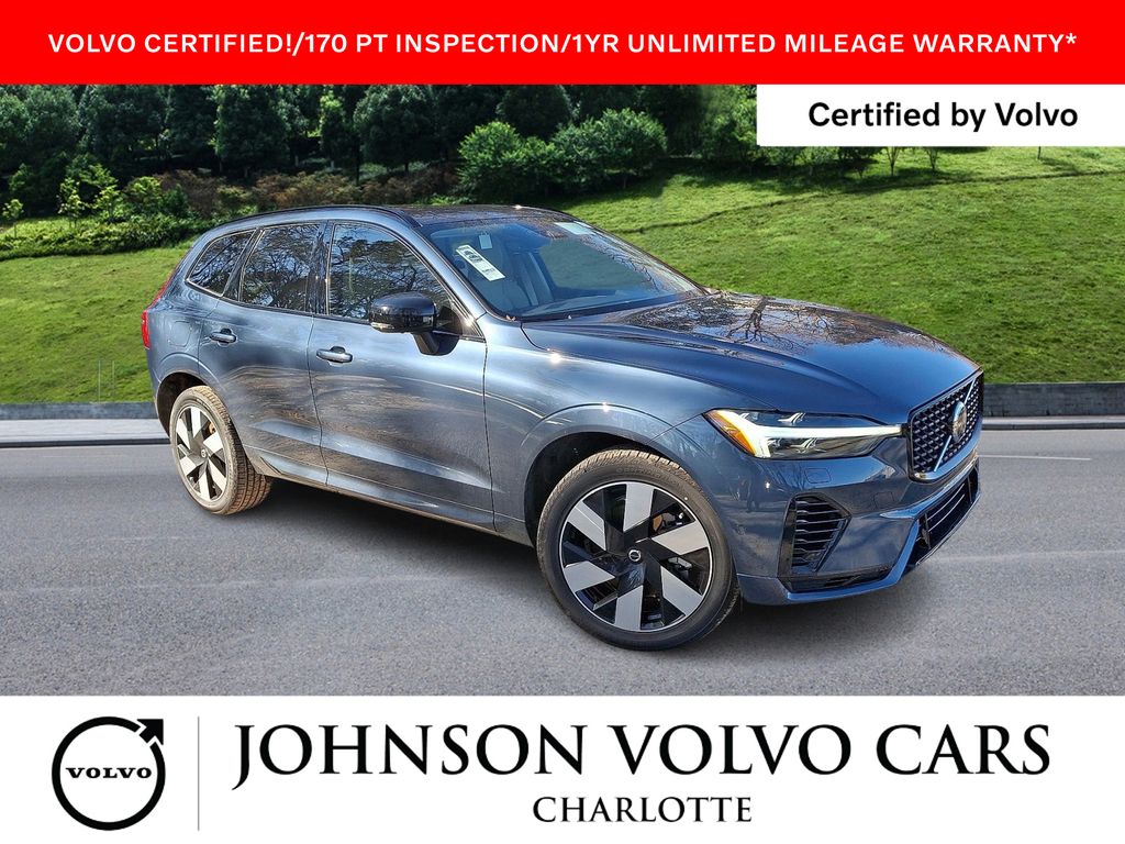 Denim Blue Metallic 2025 Volvo XC60 Recharge T8 Plus Dark Theme eAWD SUV / Crossover All-Wheel Drive Automatic