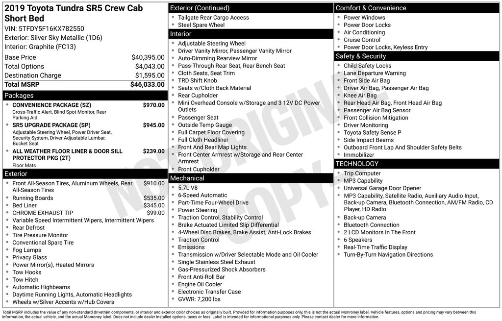 2019 Toyota Tundra SR5