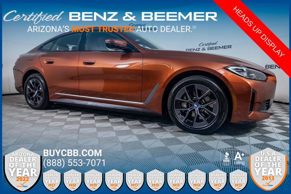 Sunset Orange Metallic 2023 BMW i4 eDrive35 Gran Coupe FWD Sedan Rear-Wheel Drive Automatic