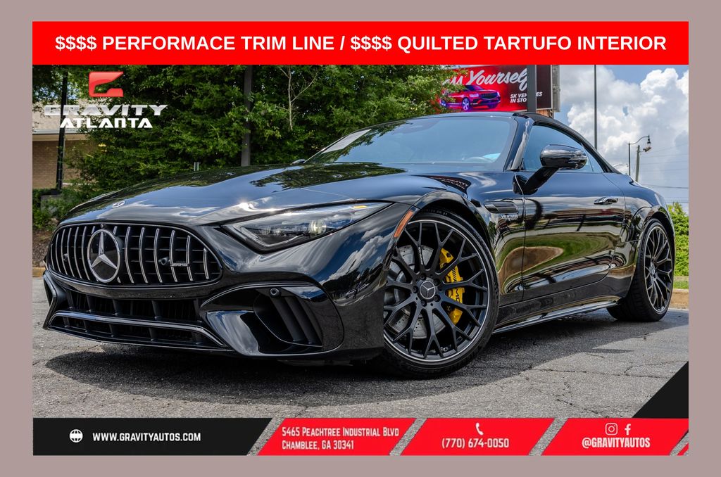 Obsidian Black Metallic 2022 Mercedes-Benz SL-Class Convertible All-Wheel Drive 9-Speed Automatic