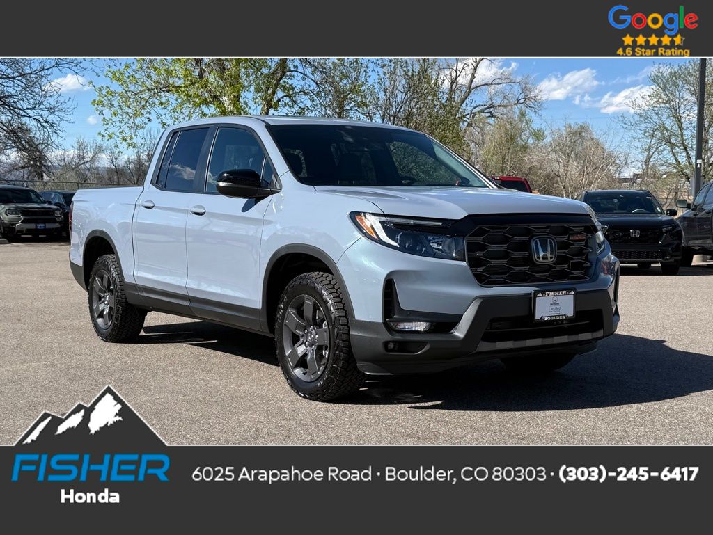 Gray 2026 Honda Ridgeline TrailSport AWD Pickup Truck All-Wheel Drive 9-Speed Automatic