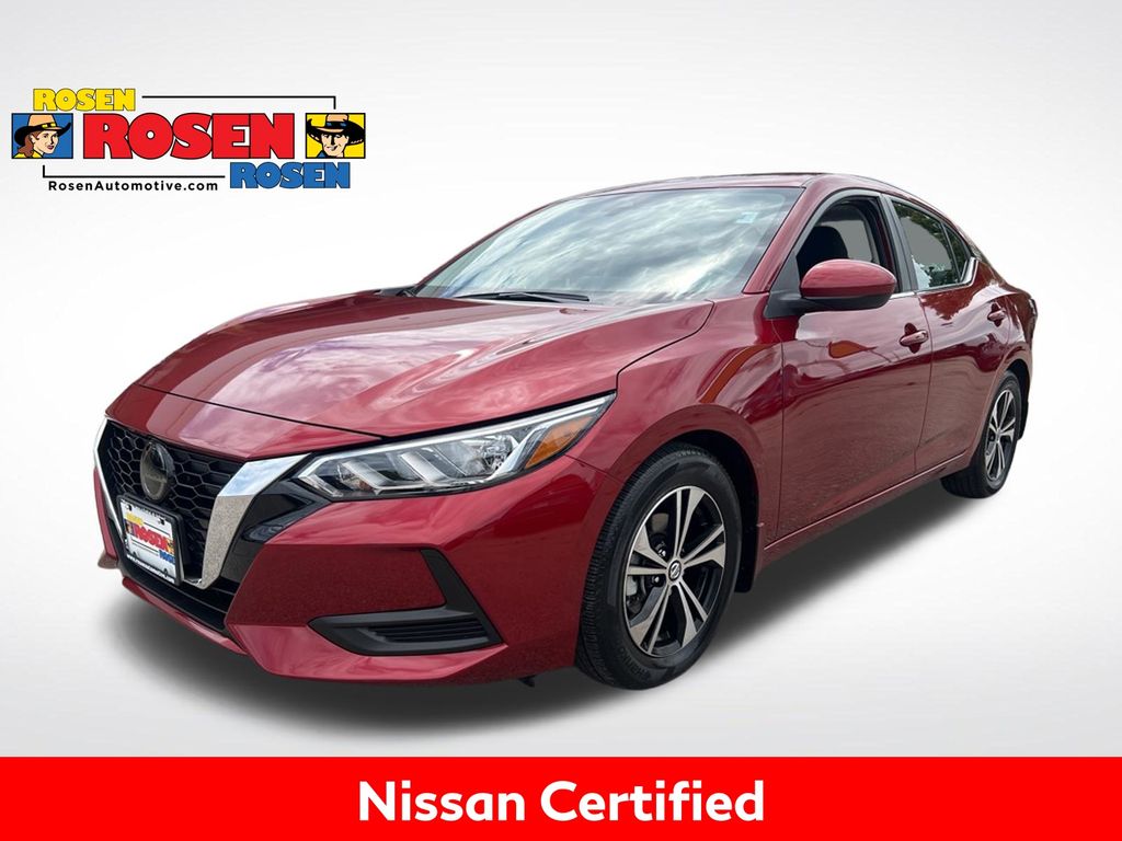 Red (Scarlet Ember Tintcoat) 2023 Nissan Sentra Sedan Front-Wheel Drive Continuously Variable Transmission