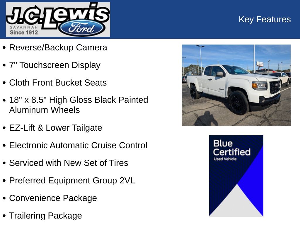 2022 GMC Canyon 2WD Extended Cab Elevation Standard