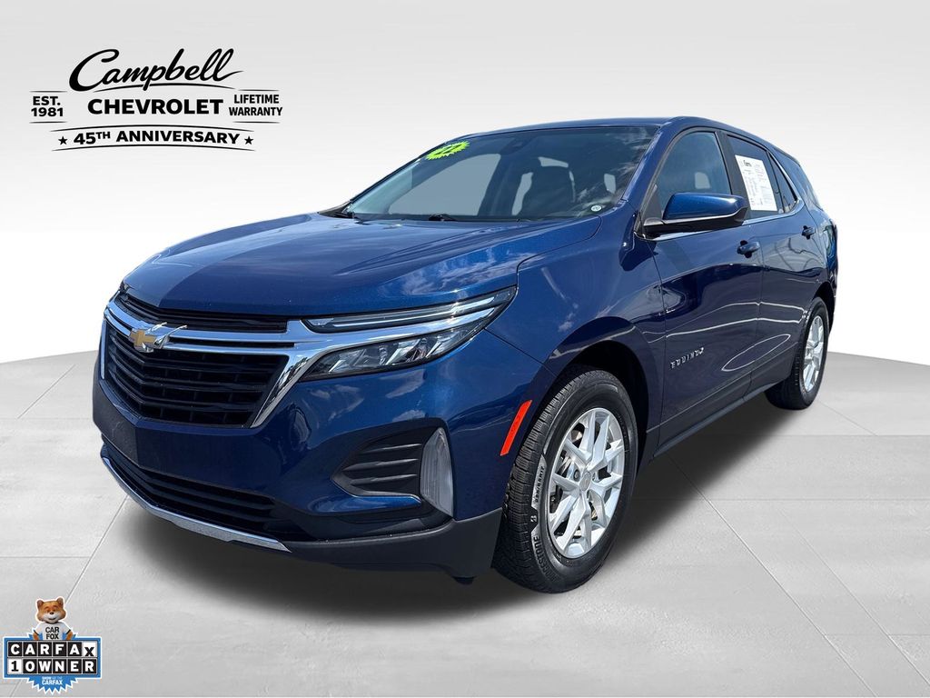 Blue 2022 Chevrolet Equinox LT FWD with 1LT SUV / Crossover Front-Wheel Drive 6-Speed Automatic Overdrive