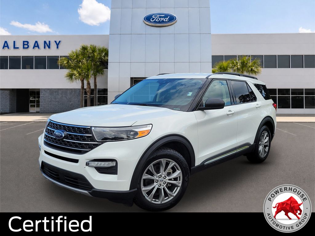White Metallic 2020 Ford Explorer SUV / Crossover Rear-Wheel Drive Automatic