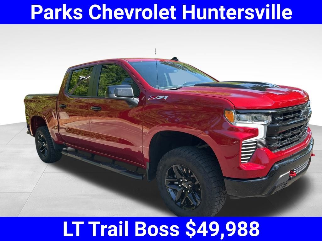 Radiant Red Tintcoat 2024 Chevrolet Silverado 1500 LT Trail Boss Crew Cab 4WD Pickup Truck Four-Wheel Drive Automatic