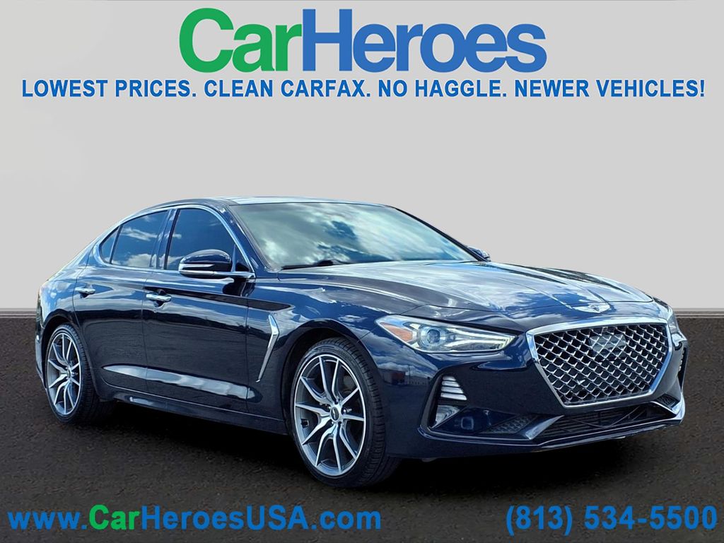Adriatic Blue 2019 Genesis G70 2.0T Advanced RWD Sedan Rear-Wheel Drive 8-Speed Automatic