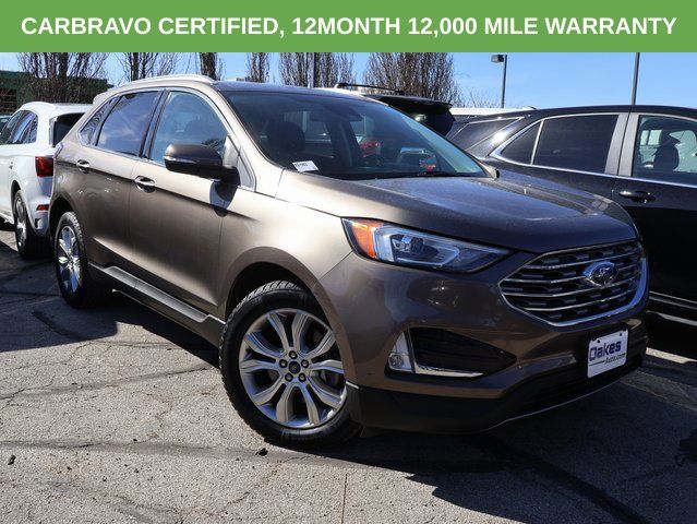 Stone Gray Metallic 2019 Ford Edge Titanium AWD SUV / Crossover All-Wheel Drive 8-Speed Automatic
