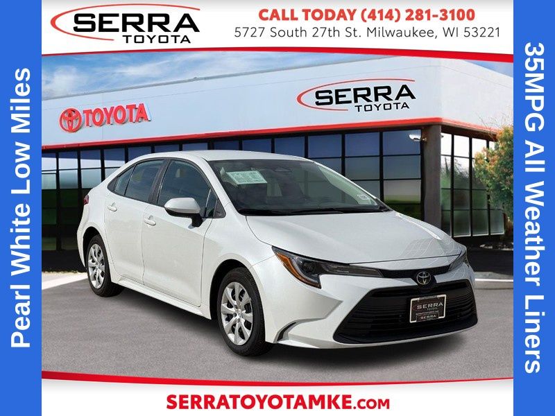 White (Wind Chill Pearl) 2025 Toyota Corolla Sedan Front-Wheel Drive Continuously Variable Transmission