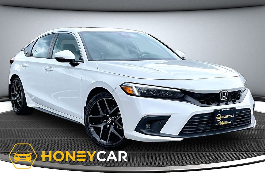 White 2024 Honda Civic Hatchback Sport Touring FWD Hatchback Front-Wheel Drive Continuously Variable Transmission