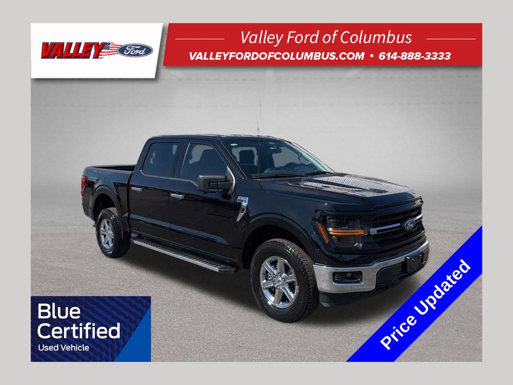 Black 2024 Ford F-150 Pickup Truck Four-Wheel Drive Automatic