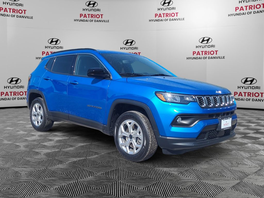 Hydro Blue Pearlcoat 2025 Jeep Compass Latitude 4WD SUV / Crossover Four-Wheel Drive 8-Speed Automatic