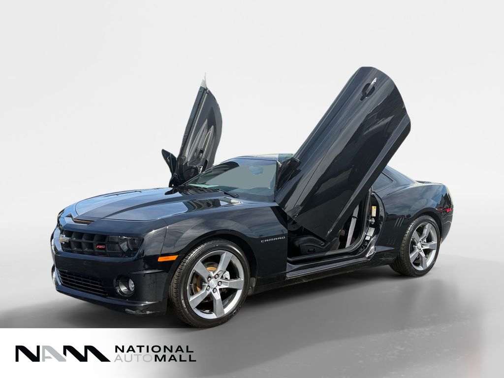 Black 2012 Chevrolet Camaro Coupe Rear-Wheel Drive 6-Speed Manual