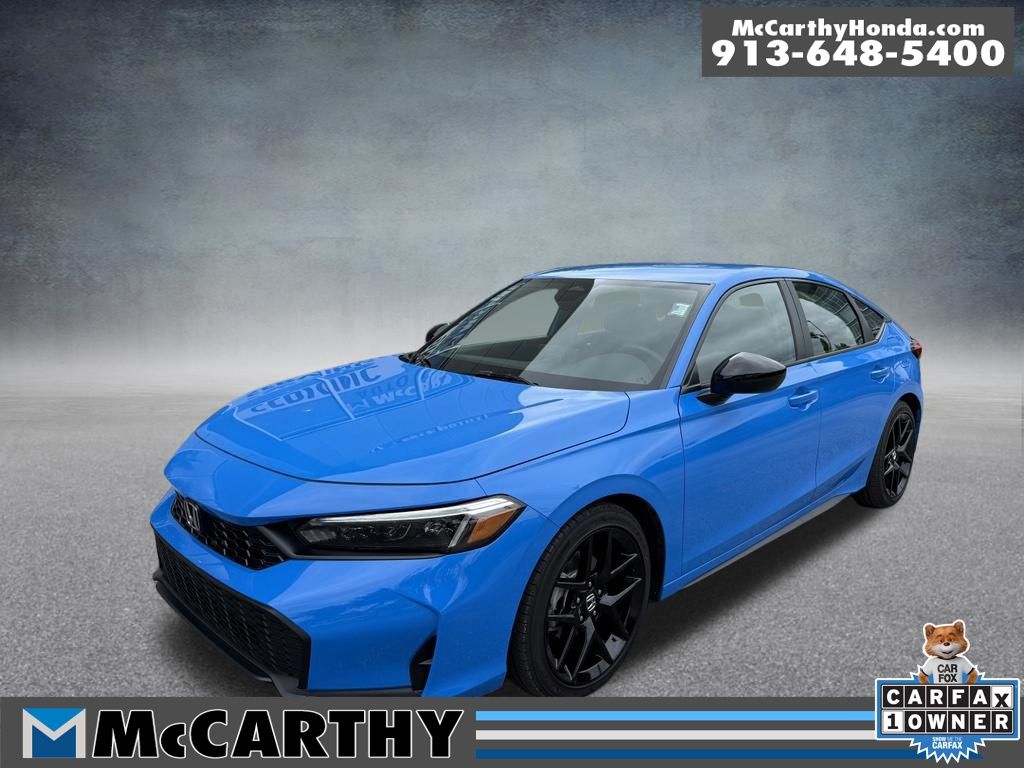 Boost Blue Pearl 2025 Honda Civic Hatchback Hatchback Front-Wheel Drive Continuously Variable Transmission