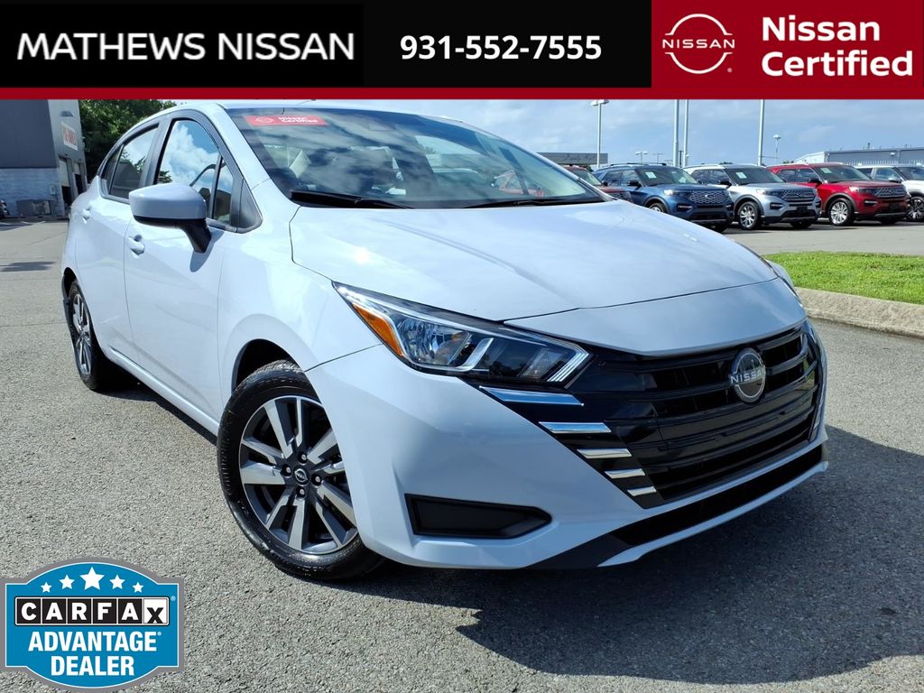 Pearl 2024 Nissan Versa Sedan Front-Wheel Drive Continuously Variable Transmission