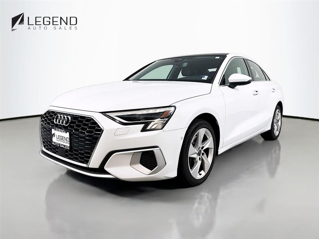 White 2024 Audi A3 40 TFSI Premium FWD Sedan Front-Wheel Drive 7-Speed Automatic
