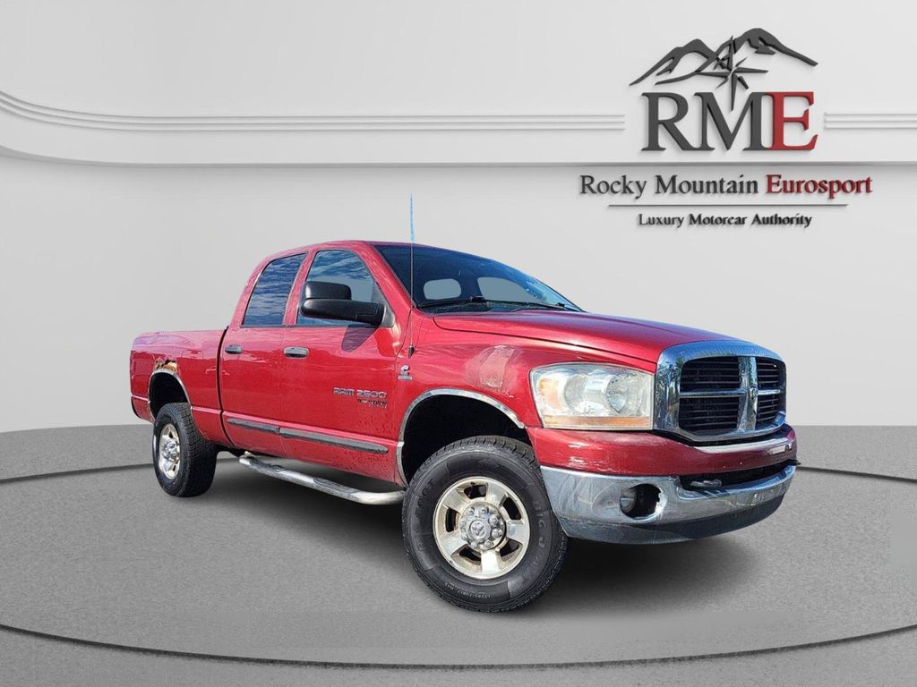 Inferno Red Crystal Pearl 2006 Dodge RAM 2500 Pickup Truck Four-Wheel Drive 4-Speed Automatic