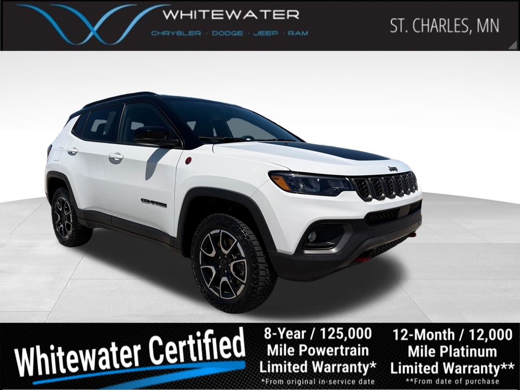 Bright White Clearcoat 2025 Jeep Compass SUV / Crossover Four-Wheel Drive 8-Speed Automatic