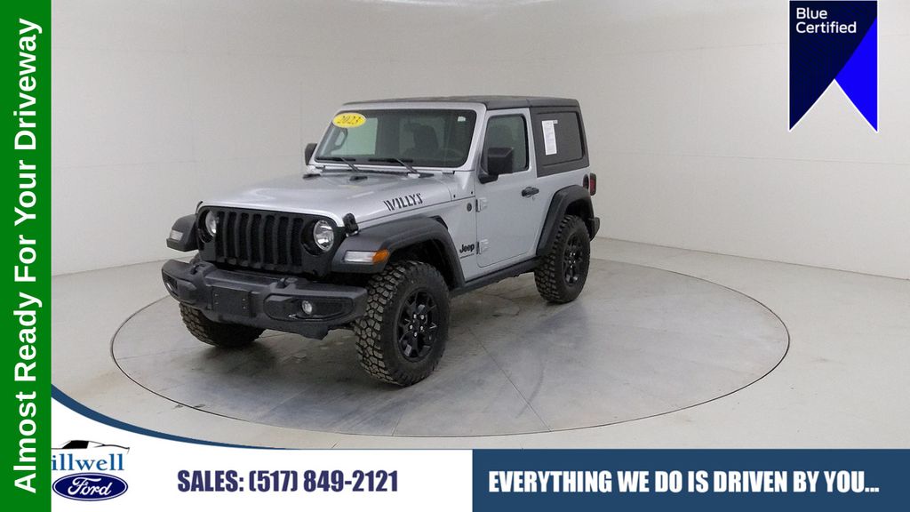 Silver Zynith Clearcoat 2023 Jeep Wrangler Willys 2-Door 4WD SUV / Crossover Four-Wheel Drive 8-Speed Automatic