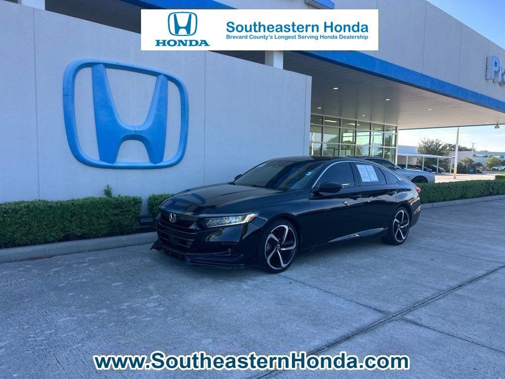 Black 2022 Honda Accord Sedan Front-Wheel Drive Automatic