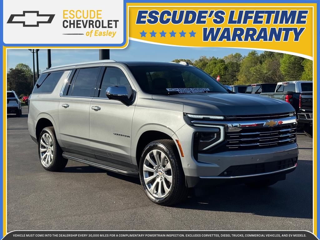 Sterling Gray Metallic 2025 Chevrolet Suburban Premier 4WD SUV / Crossover Four-Wheel Drive Automatic