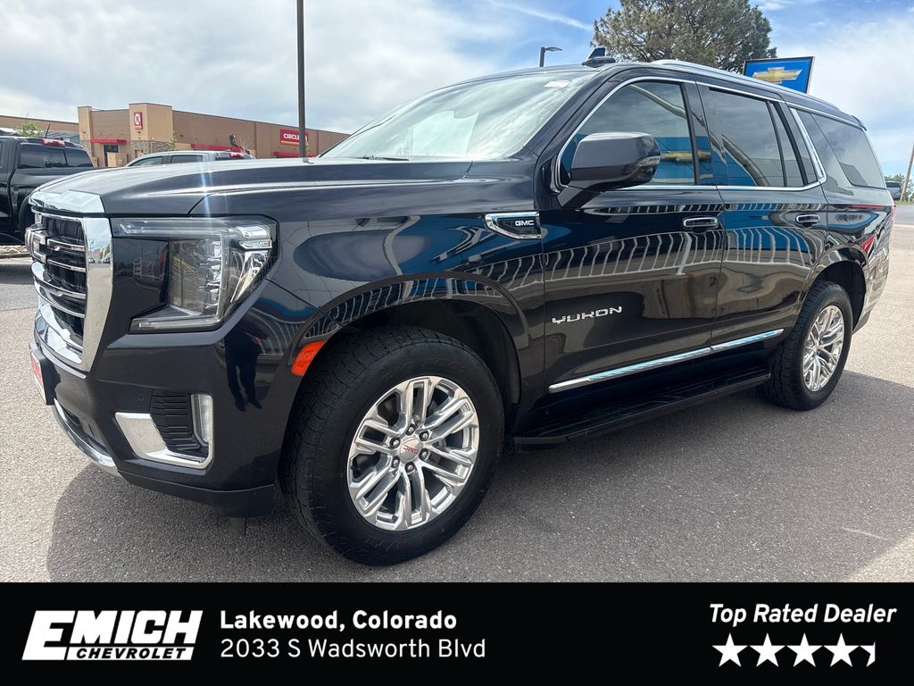 Midnight Blue Metallic 2023 GMC Yukon SUV / Crossover Four-Wheel Drive