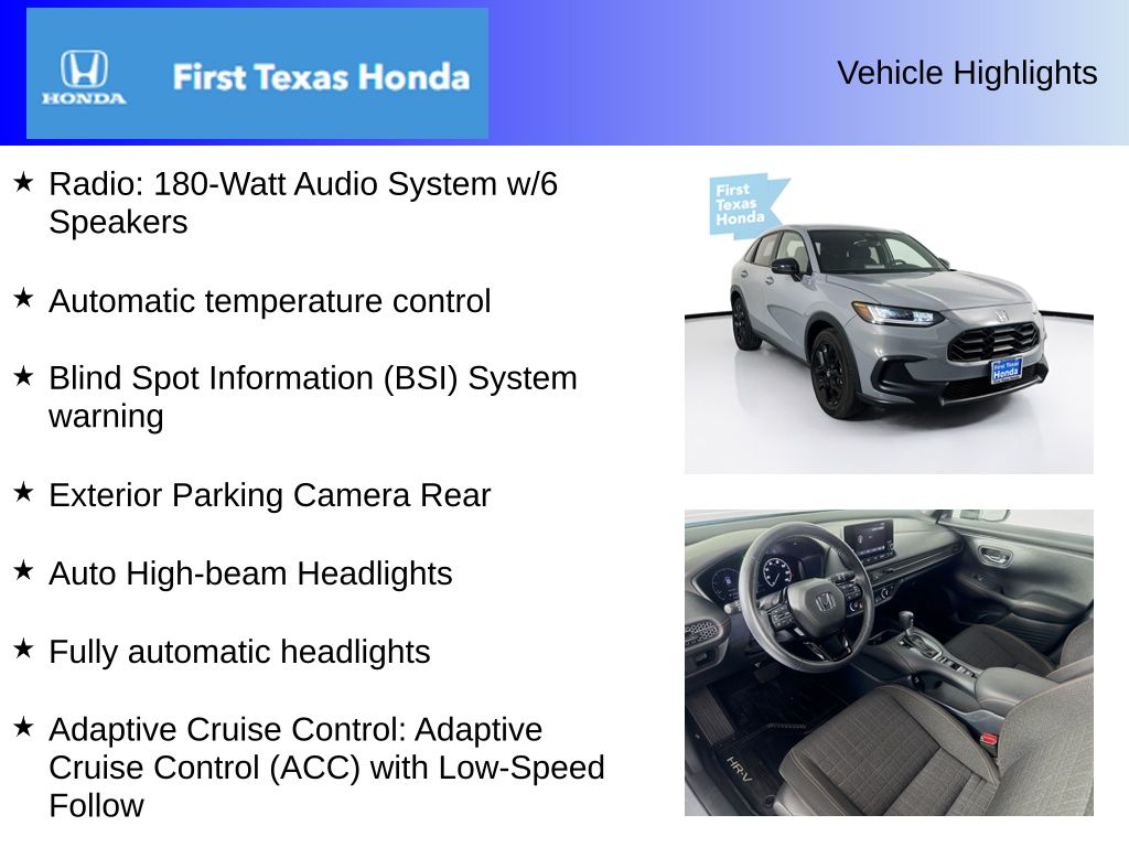 Used Car 2023 Honda Hr-v  Sport For Sale Under $30,000 In Austin, Texas