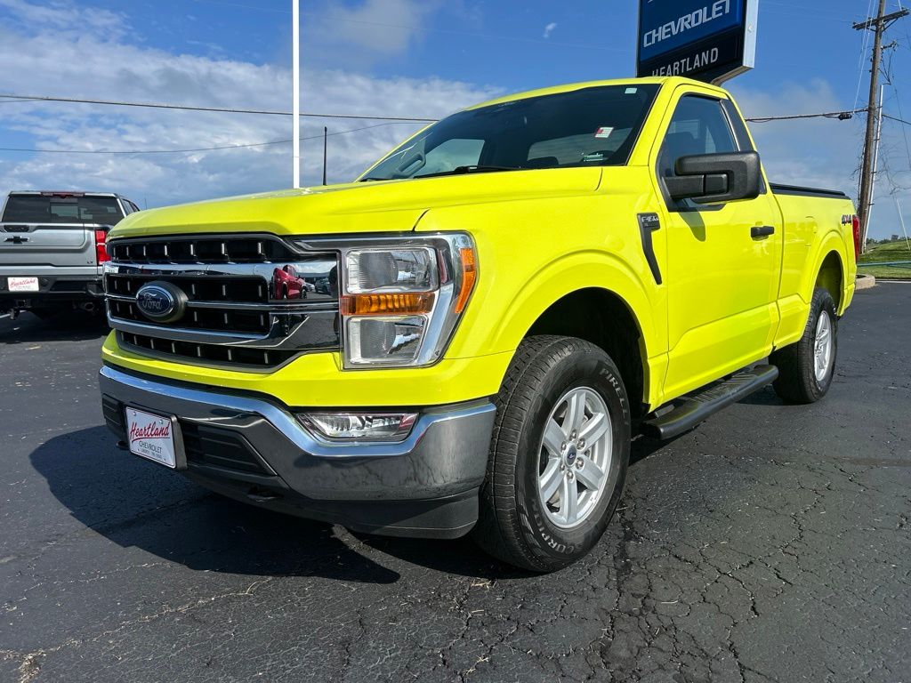 Green 2022 Ford F-150 Pickup Truck Four-Wheel Drive Automatic