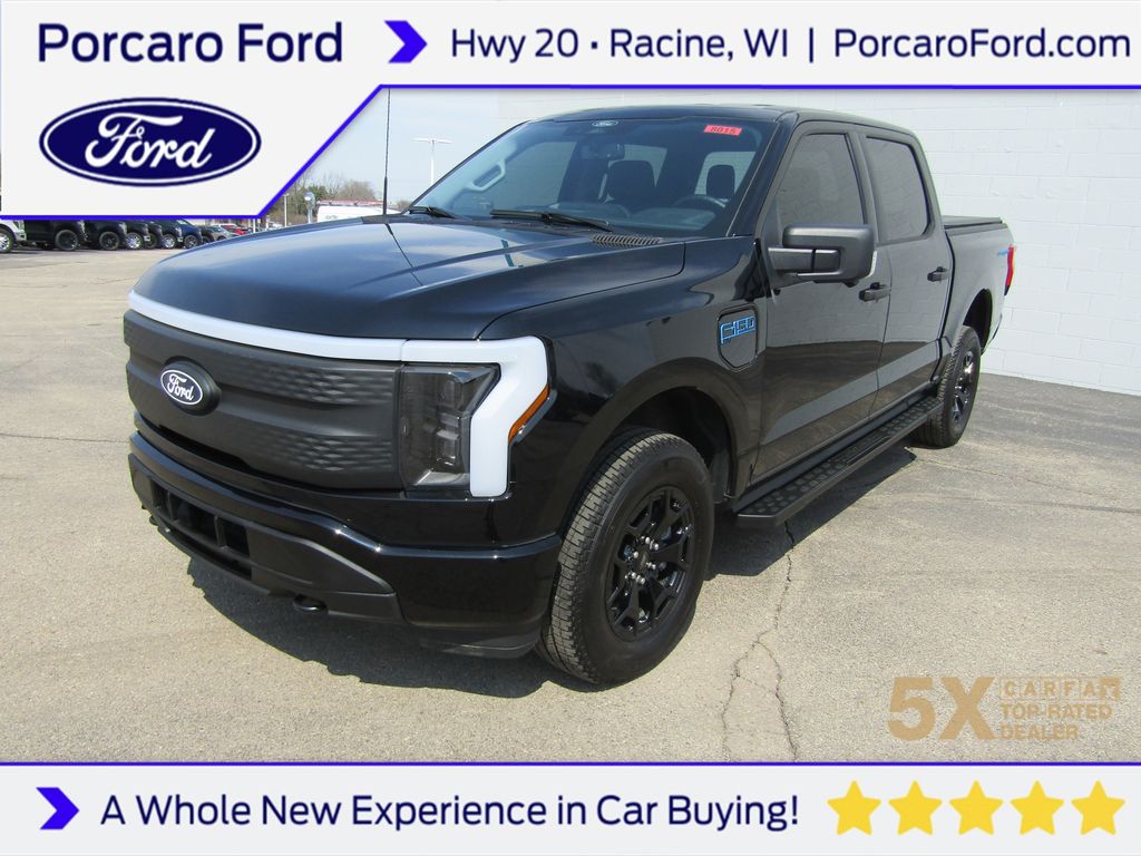Agate Black Metallic 2025 Ford F-150 Lightning XLT SuperCrew AWD Pickup Truck All-Wheel Drive Automatic