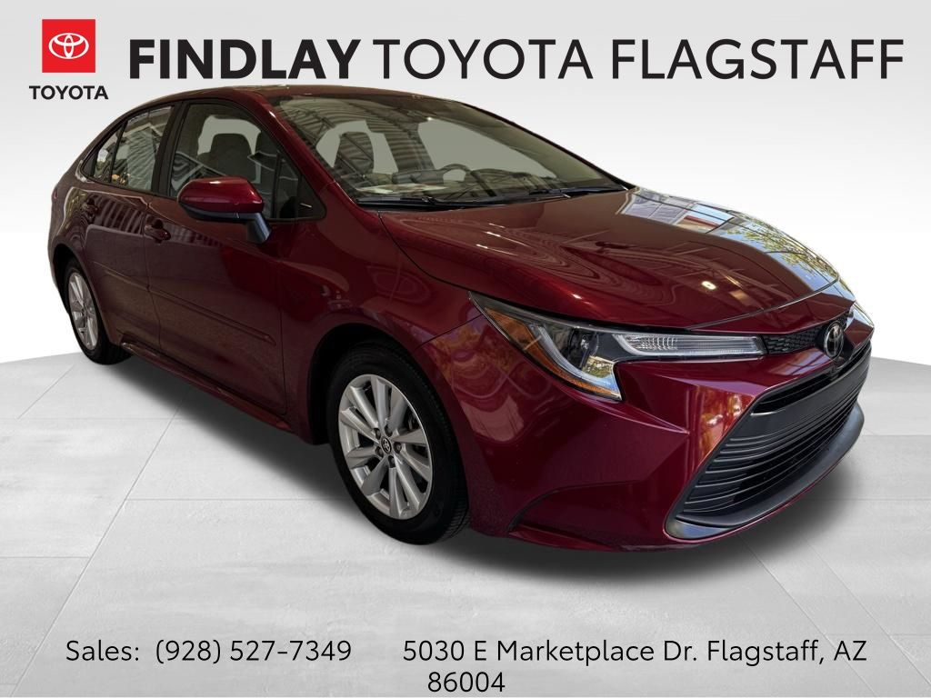 Red (Ruby Flare Pearl) 2024 Toyota Corolla LE FWD Sedan Front-Wheel Drive Continuously Variable Transmission