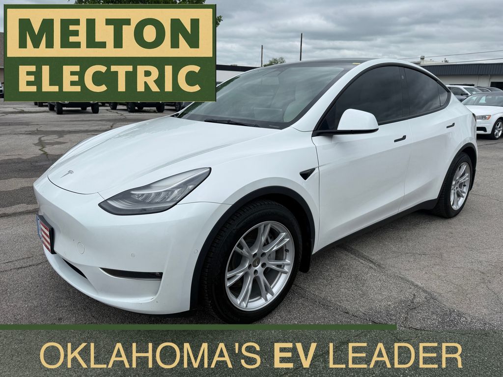 Pearl White Multi-Coat 2021 Tesla Model Y Long Range AWD SUV / Crossover All-Wheel Drive 1-Speed Automatic