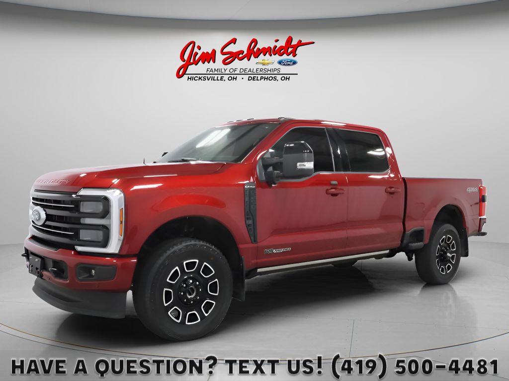 Ruby Red Metallic Tinted Clearcoat 2025 Ford F-250 Super Duty Platinum Crew Cab 4WD Pickup Truck Four-Wheel Drive Automatic