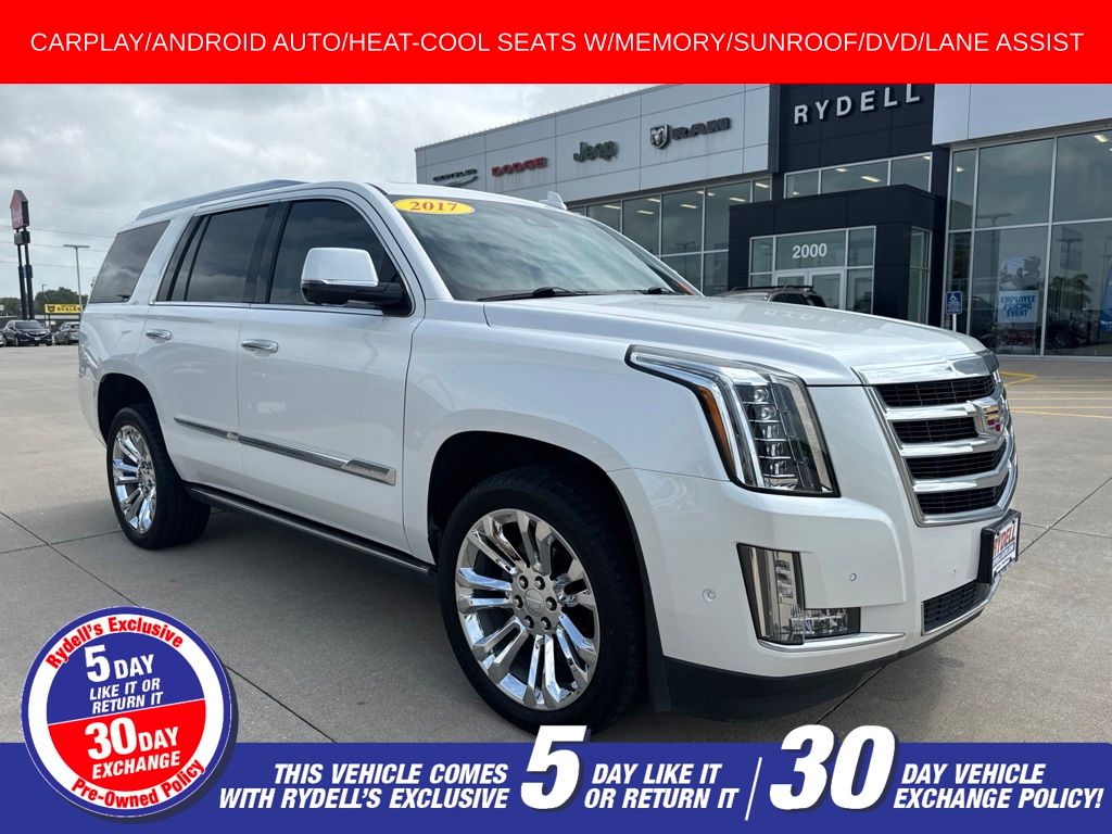 Crystal White Tricoat 2017 Cadillac Escalade SUV / Crossover Four-Wheel Drive 8-Speed Automatic
