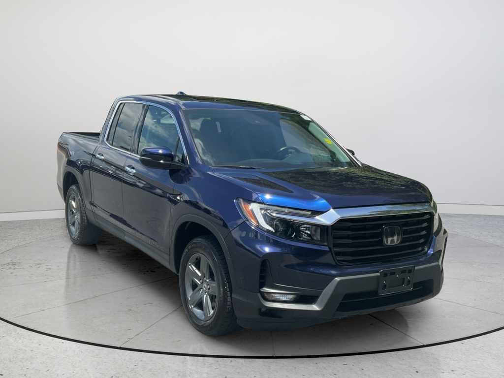 Blue 2023 Honda Ridgeline Pickup Truck All-Wheel Drive 9-Speed Automatic