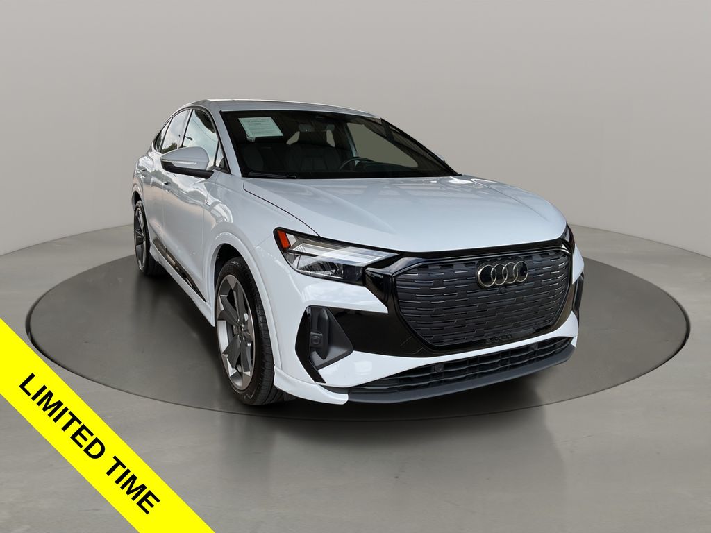 Glacier White 2025 Audi Q4 e-tron Sportback Sedan All-Wheel Drive Automatic